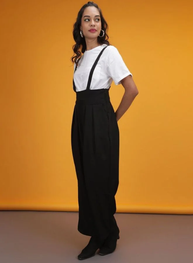 Freehand  Women Regular Fit Solid High Rise Pleated Pant for Women | Best Price UAE