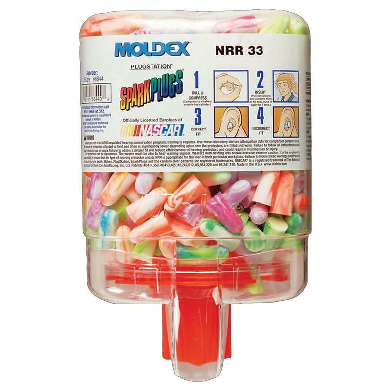 موزع سدادات الأذن Moldex PlugStation بدون سلك، متنوع، 33 ديسيبل، 250/علبة (6644)