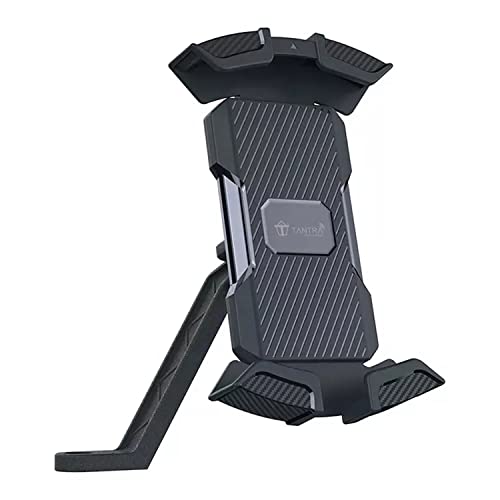 TANTRA S1B Rear Mirror Mobile Holder for Bikes One Touch Technology Bike Mobile Holder for Maps and GPS Navigation, 360° Rotation, Anti Shake Mobile Stand for Bike Accessories, Bi Cycle Accessories - Image 1