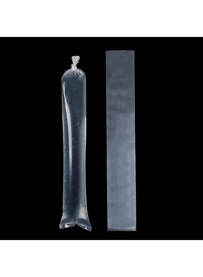 LanttAotte Long Plastic sleeves 6x30 Inch 50 Pack Poster Poly Bags, 2 Mil Clear Flat Open Blueprint Storage Poster Tube for Large Narrow Items, Waterproof - Image 1