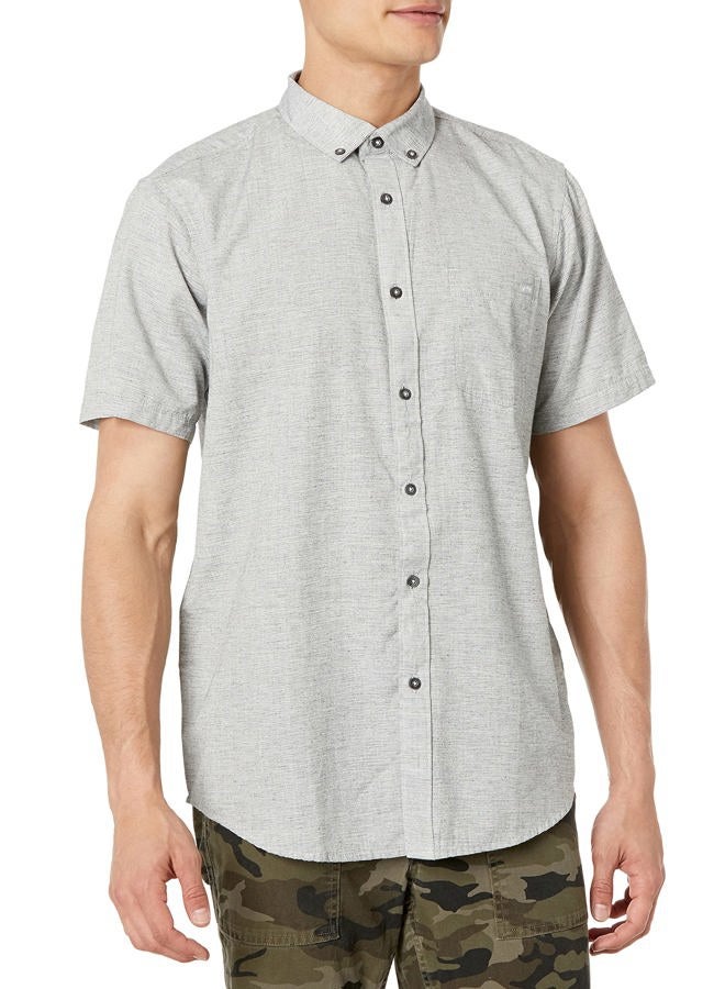 Billabong Men's Classic Sundays Woven Short Sleeve Shirt, Easy Grey, M - Image 1