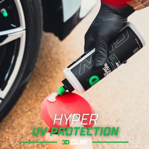 3D GLW سلسلة سيليكا SiO2 طلاء مات للإطارات | واقي إطارات بلمسة مات عميقة | مقاوم للماء والأشعة فوق البنفسجية | مضاد للتلاشي، بدون انزلاق | تفاصيل سيارات احترافية | 16 أونصة - Image 5