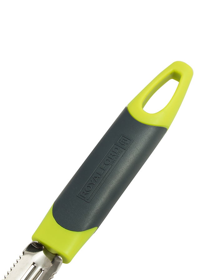 Royalford Stainless Steel Peeler With ABS Handle Grey/Green - Image 3