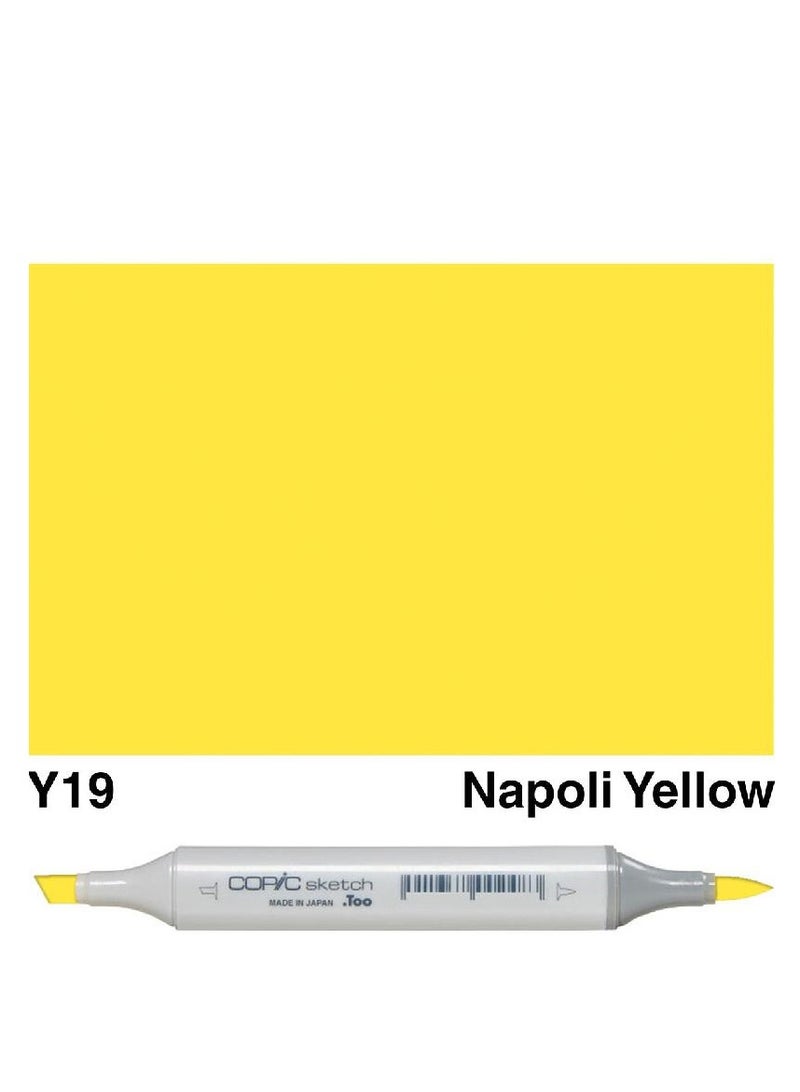 Sketch Graphic Art Marker Napoli Yellow Twin Tip