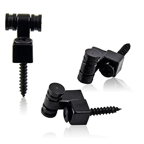 Jersvimc 2 Pcs Guitar Roller String Tree, Black String Tree Retainer Telecaster String Guide Bass String Retainer Screw for Tele Start - Image 3