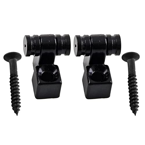 Jersvimc 2 Pcs Guitar Roller String Tree, Black String Tree Retainer Telecaster String Guide Bass String Retainer Screw for Tele Start - Image 2