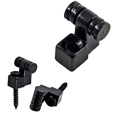 Jersvimc 2 Pcs Guitar Roller String Tree, Black String Tree Retainer Telecaster String Guide Bass String Retainer Screw for Tele Start - Image 5