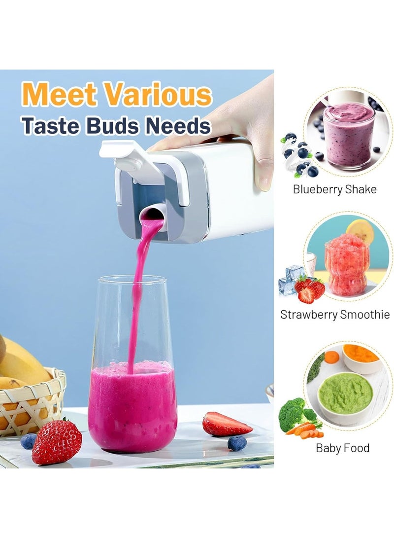 Smart Portable Wireless Blender - 420ml Personal Smoothie Maker with Intelligent LED Display - 12-Blade Stainless Steel Crushing System - 4 Modes for Juice, Baby Food & Ice Crush (Arctic White) - Image 2