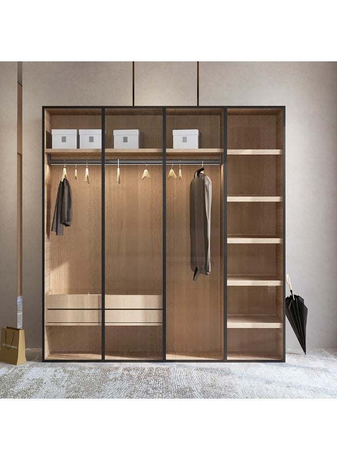 Al Home Brown Wardrobe For A Stylish Storage Solution - 220x210x45 cm - by Alhome - Image 1