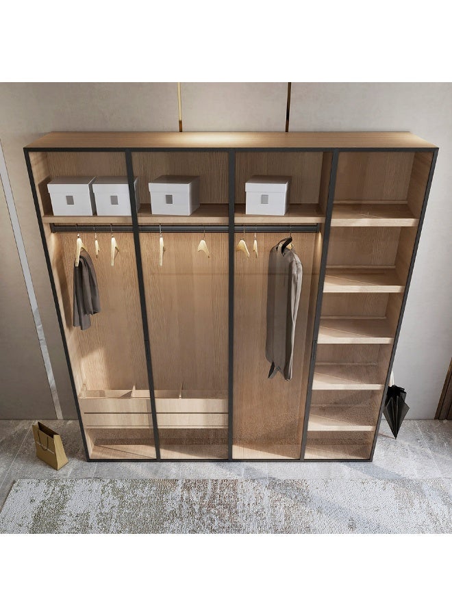 Al Home Brown Wardrobe For A Stylish Storage Solution - 220x210x45 cm - by Alhome - Image 2