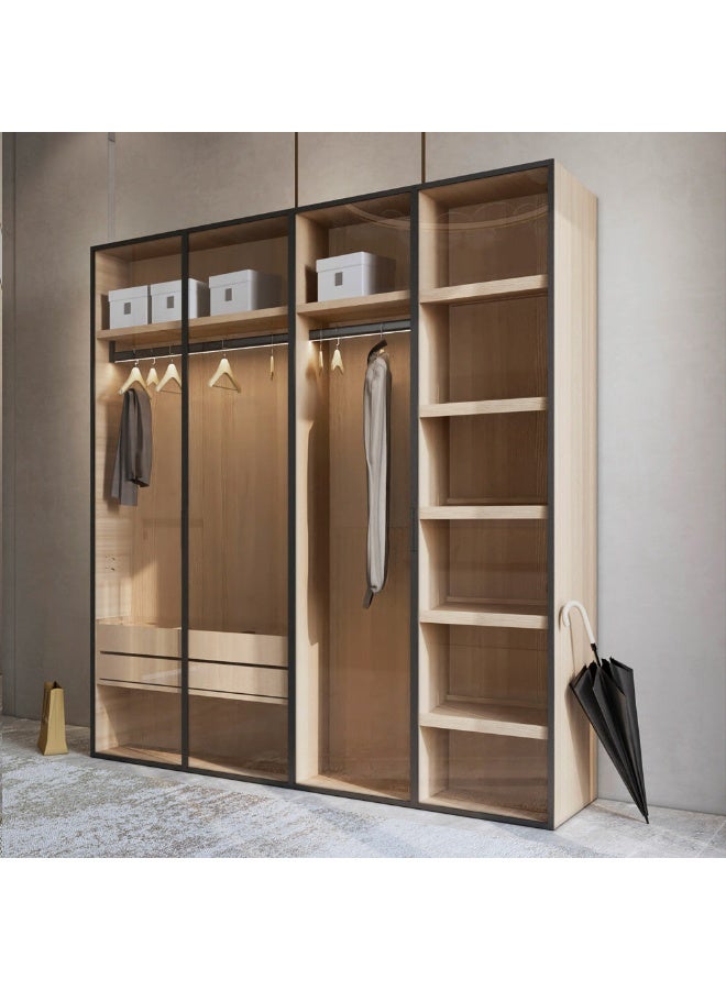 Al Home Brown Wardrobe For A Stylish Storage Solution - 220x210x45 cm - by Alhome - Image 3
