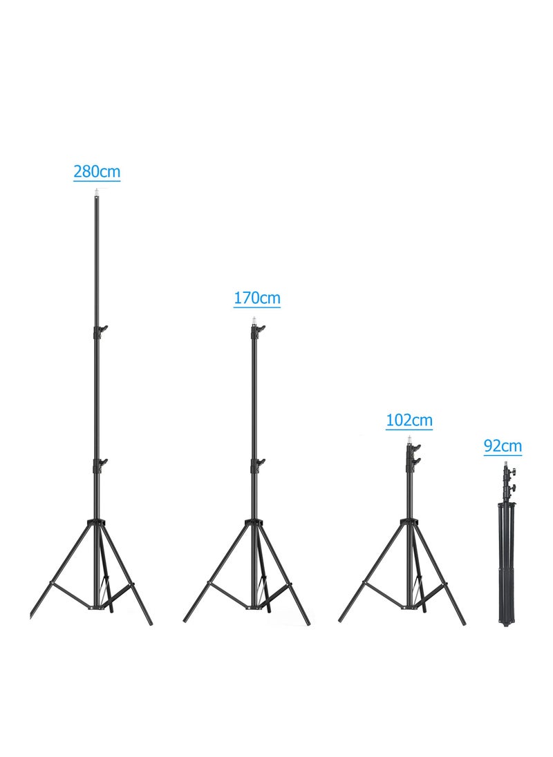 Coopic COOPIC L280 280cm/2.8m Heavy Duty Aluminum Alloy Photo Studio Light Stand with 1/4" Screw for Strobe Lights, Studio Kits, Flash, LED Video Light, Softbox, Reflectors, Umbrella.  - Image 3