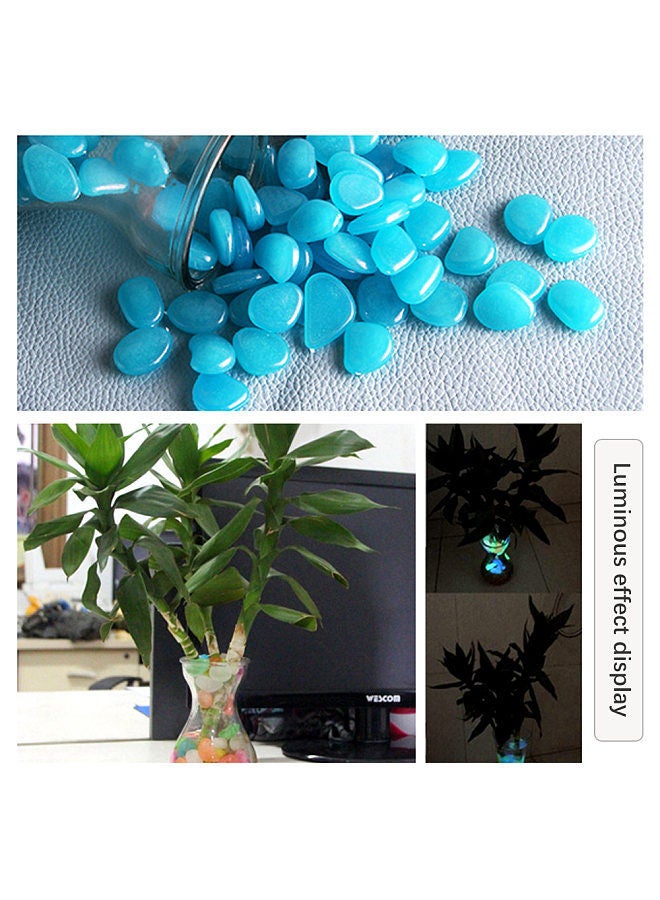 Generic 100PCS Glowing Stones For Decorations Fish Tank Aquarium Luminous Stone Indoor Outdoor Zen Garden Stones Rocks Glow in the Dark Pebbles  - Image 2