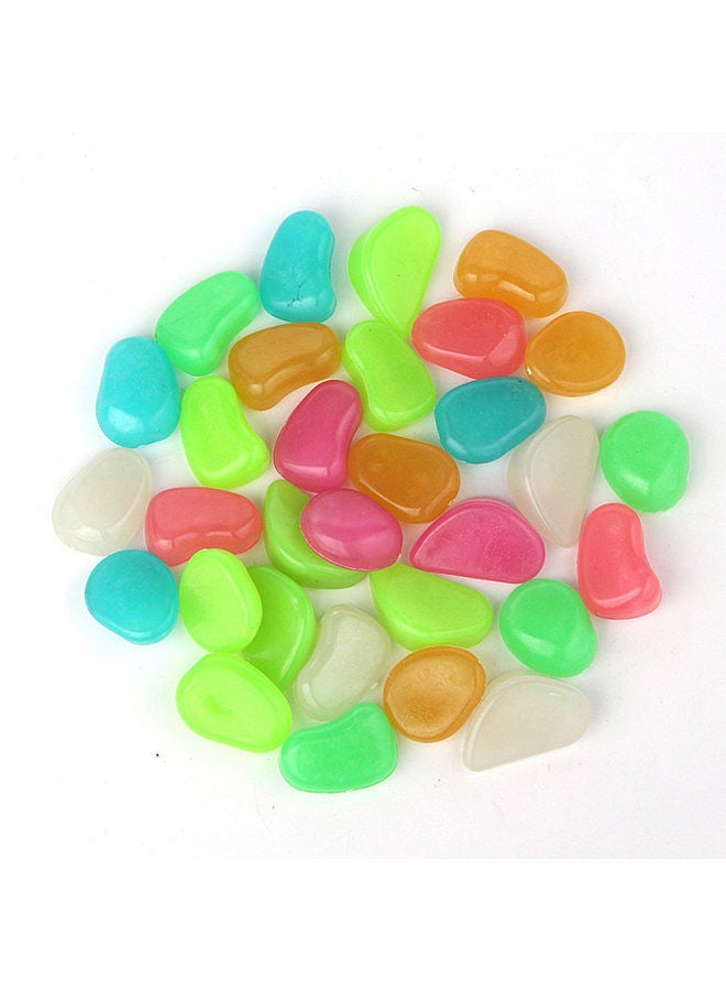 Generic 100PCS Glowing Stones For Decorations Fish Tank Aquarium Luminous Stone Indoor Outdoor Zen Garden Stones Rocks Glow in the Dark Pebbles  - Image 3