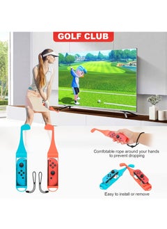 DOBE 18 in 1 Switch Sport Games Accessories Bundle for Nintendo Switch Games, Family Bundle Accessory Kit with Tennis Racket Controller Grips Racing Wheel Bandage Golf Club Wheels Drum Stick Fishing Rod  - Image 4
