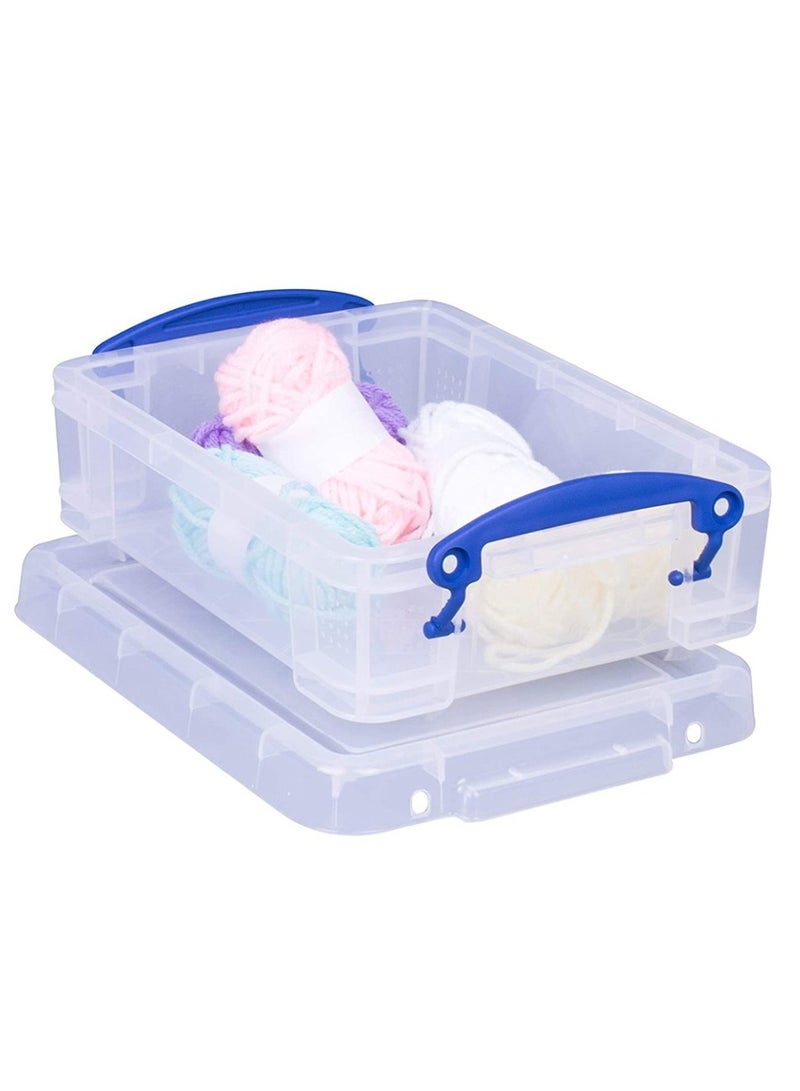 Really Useful Really Useful Storage BoxClear: Transparent , Stackable storage,Utility box,  Space-saving storage, Multi-purpose container - 1.75 Litre  - Image 3