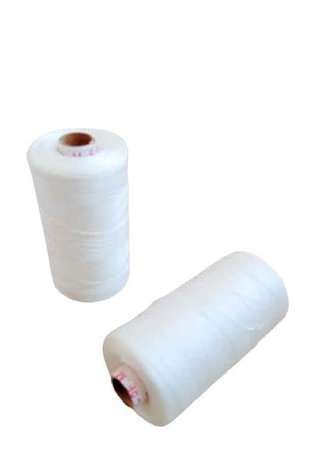 Hookcart Ultra-Thin Strong Nylon Yarn Thread for Beading Jewellery and Craft Making, 25 Gram, White, Pack of 2 - Image 1