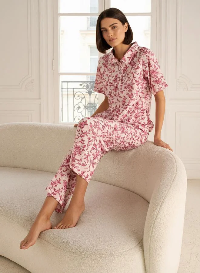 سبلاش فيڤ طقم بيجامة قطن بلوزة وبنطلون