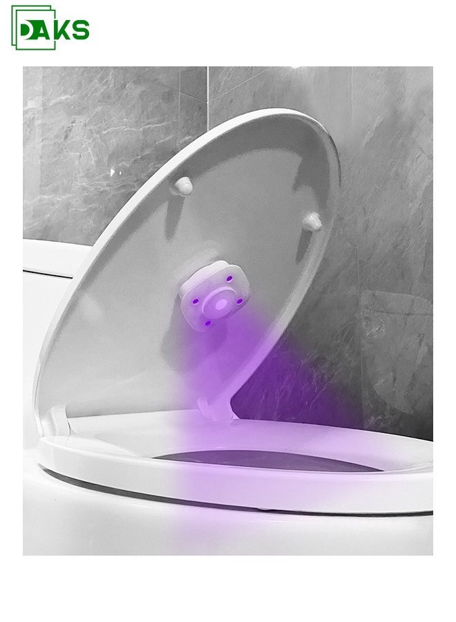 DAKS USB Rechargeable Toilet Air Purifier, Automatic Bathroom Odor Remover with UVC Light, Portable Deodorizer for Home, Hotel & Travel - Image 2