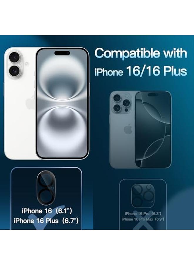 جي تيك واقي عدسة الكاميرا لهاتف آيفون 16 مقاس 6.1 بوصة وآيفون 16 بلس مقاس 6.7 بوصة، مصنوع من زجاج مقوى 9H مضاد للخدش، متوافق مع الجراب ولا يؤثر على اللقطات الليلية، عبوة من 3 قطع شفافة عالية الدقة - Image 2