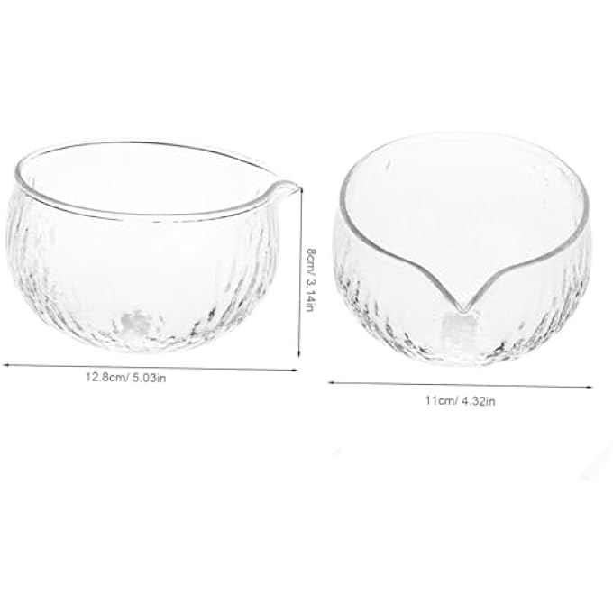 Cabilock Matcha Bowl Tea Set  Traditional Japanese Matcha Mixer With Spout Chinese Teacups Clear Glass Cup Transparent Mug - Image 3