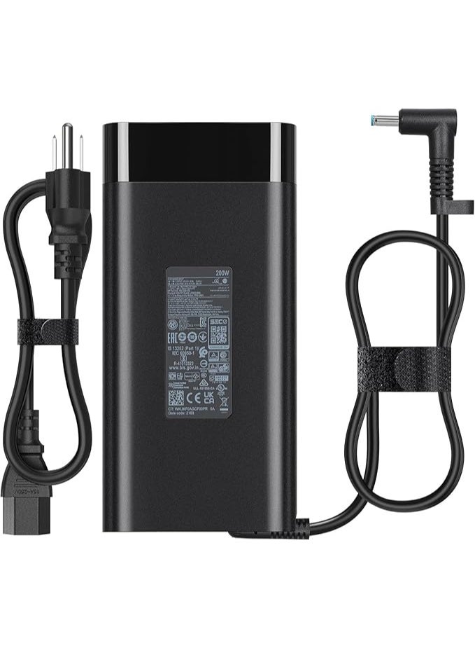 Terabyte New 200W 19.5V 10.3A AC Charger Fit for HP ZBook-Pavilion-Gaming-Envy-Studio G3 G4 G5 G6 G7 15 15t 17 17t Series, TPN-LA21 L00895-003 ADP-200HB B Laptop Power Supply Adapter Cord (New 200W) - Image 2