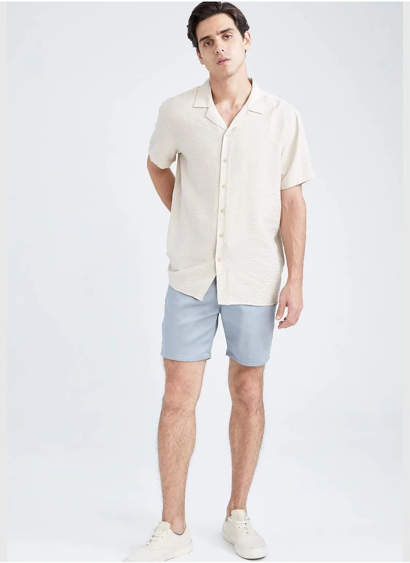 ديفاكتو Man Slim Fit Woven Bottom Woven Short