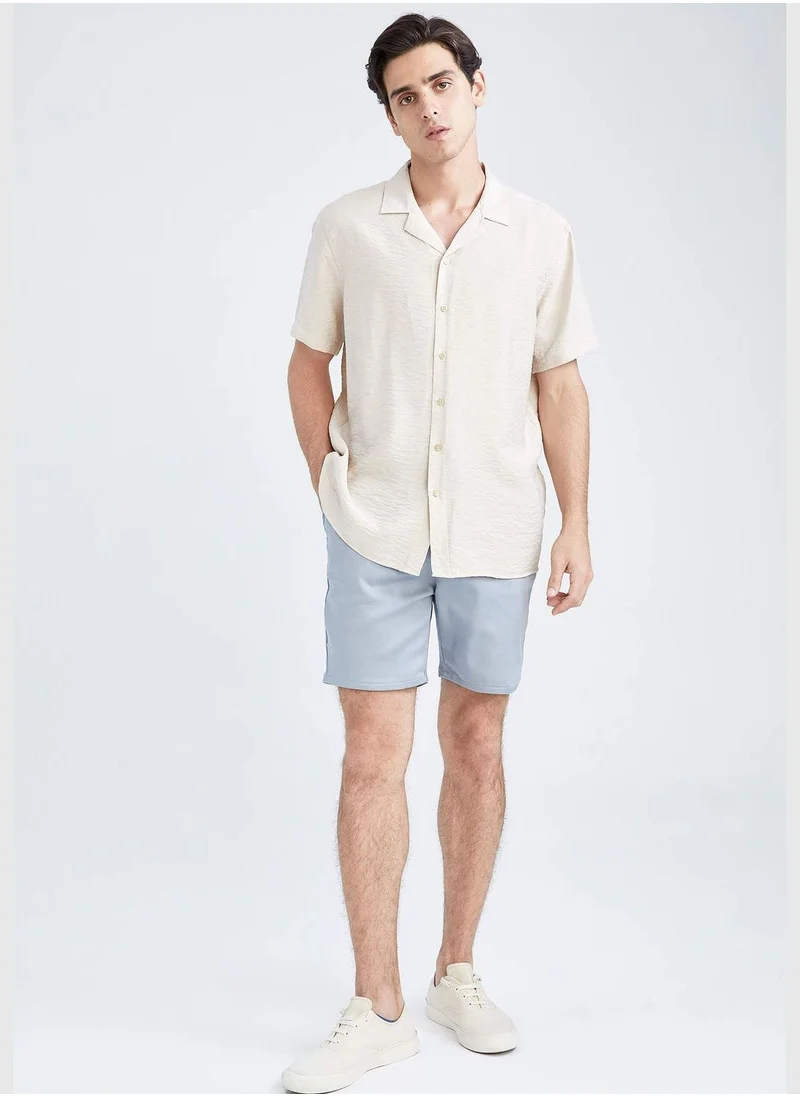 ديفاكتو Man Slim Fit Woven Bottom Woven Short