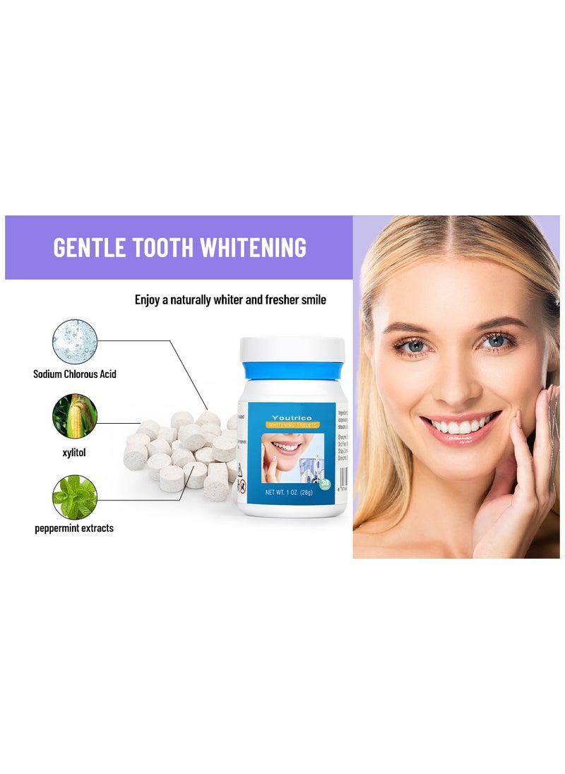 Youtrico - Whitening water dental floss filling sheet, equipped with a specialized nozzle for Youtrico portable oral rinse, gentle teeth whitening, cinnamon 30 capsules - Image 1