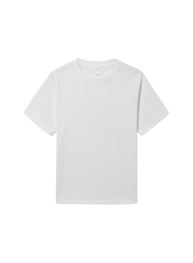 Song Feng Ya Couple 270g Combed Cotton Crew Neck Short Sleeve T-shirt Thick Solid Color Multi-color Base Shirt Shoulder Basic Cotton T-shirt 
