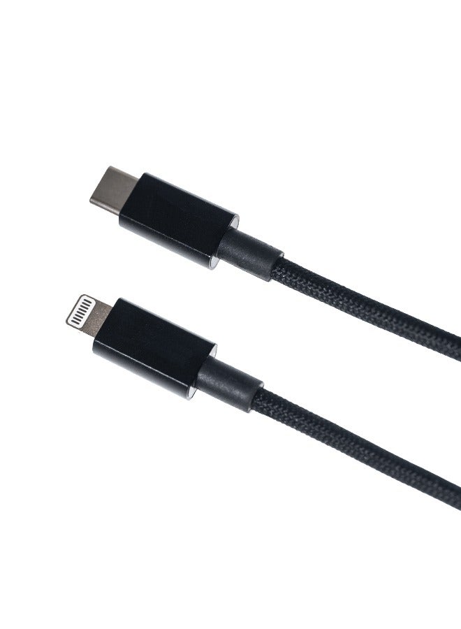 Nylon Braided Lightning Charger 2M - 30W Ultra-Fast PD Charging Cable | Compatible with All iOS Phones/Tablets | Anti-Break Power Delivery Wire - Image 1