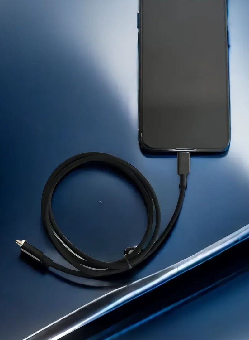 Nylon Braided Lightning Charger 2M - 30W Ultra-Fast PD Charging Cable | Compatible with All iOS Phones/Tablets | Anti-Break Power Delivery Wire - Image 3
