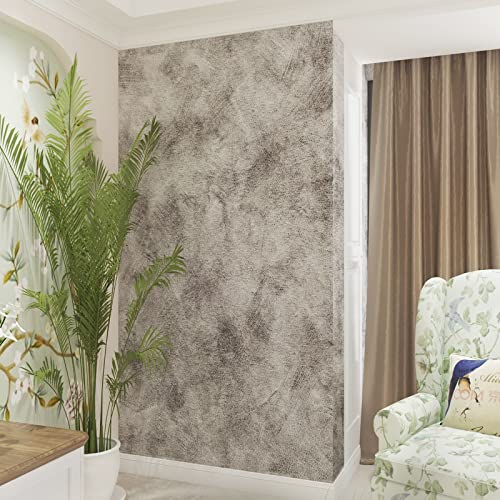 Bumoo Gray Concrete Wallpaper Peel and Stick Contact Paper 16x118In, Self-Adhesive Waterproof Removable Light Taupe Stained 3D Texture Modern Grasscloth Vinyl Wrap for Walls Kitchen Bedroom Gym - Image 5