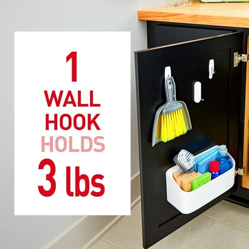 Command Medium Wire Hooks, Damage Free Hanging Wall Hooks with Adhesive Strips, No Tools Wall Hooks for Hanging Decorations in Living Spaces, 7 White Hooks and 12 Command Strips - Image 3