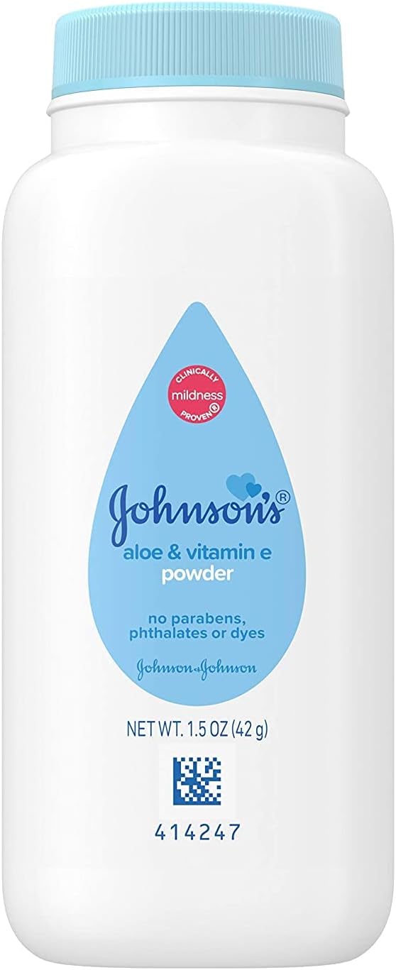SC Johnson Johnsons Baby Powder with Naturally Derived Cornstarch Aloe  Vitamin E Hypoallergenic 15 oz Trial Size  Pack of 24 - Image 1