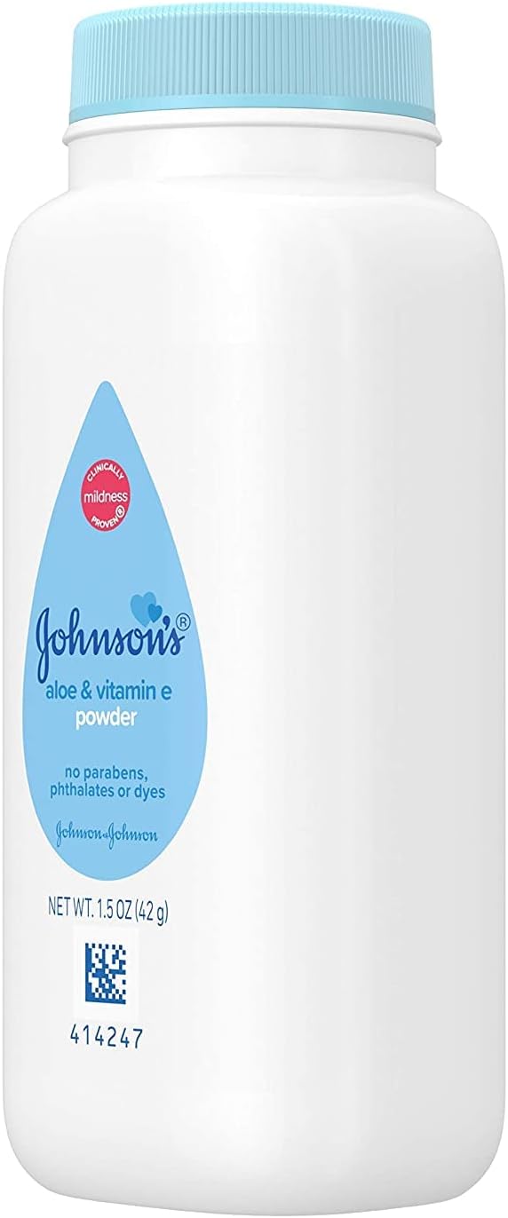 SC Johnson Johnsons Baby Powder with Naturally Derived Cornstarch Aloe  Vitamin E Hypoallergenic 15 oz Trial Size  Pack of 24 - Image 2
