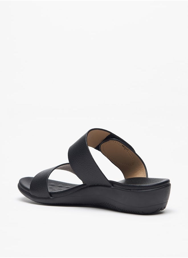 Flora Bella By Shoexpress - Women's Solid Slip-On Sandals With Wedge Heels - Image 1