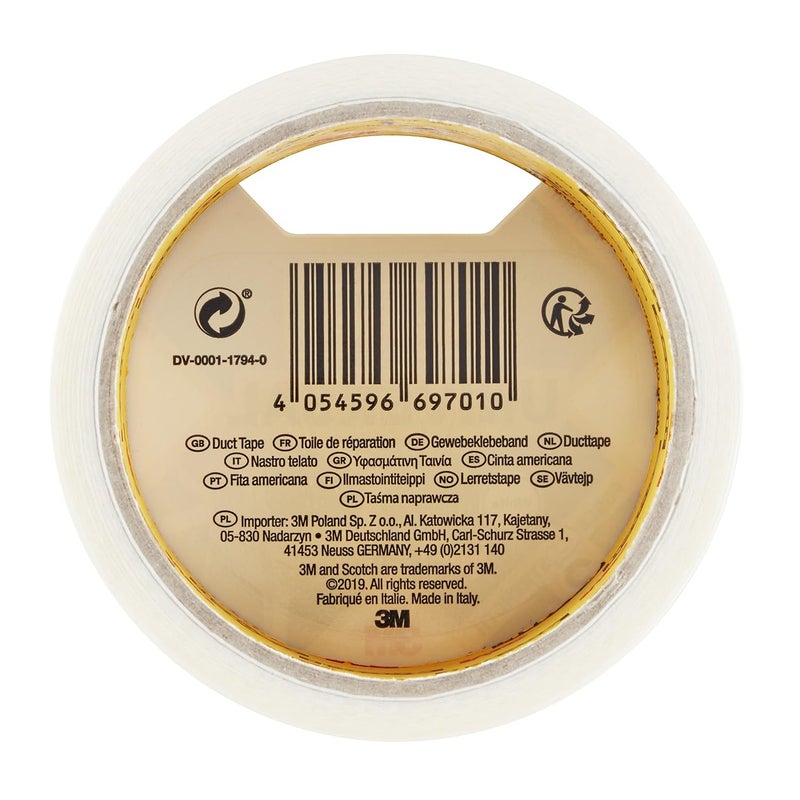 Scotch  Universal Duct Tape 10M X 48Mm White Color For General Purpose Holds Quickly And Reliably For Everyday Repairs And Projects 1 Roll/Pack - Image 4