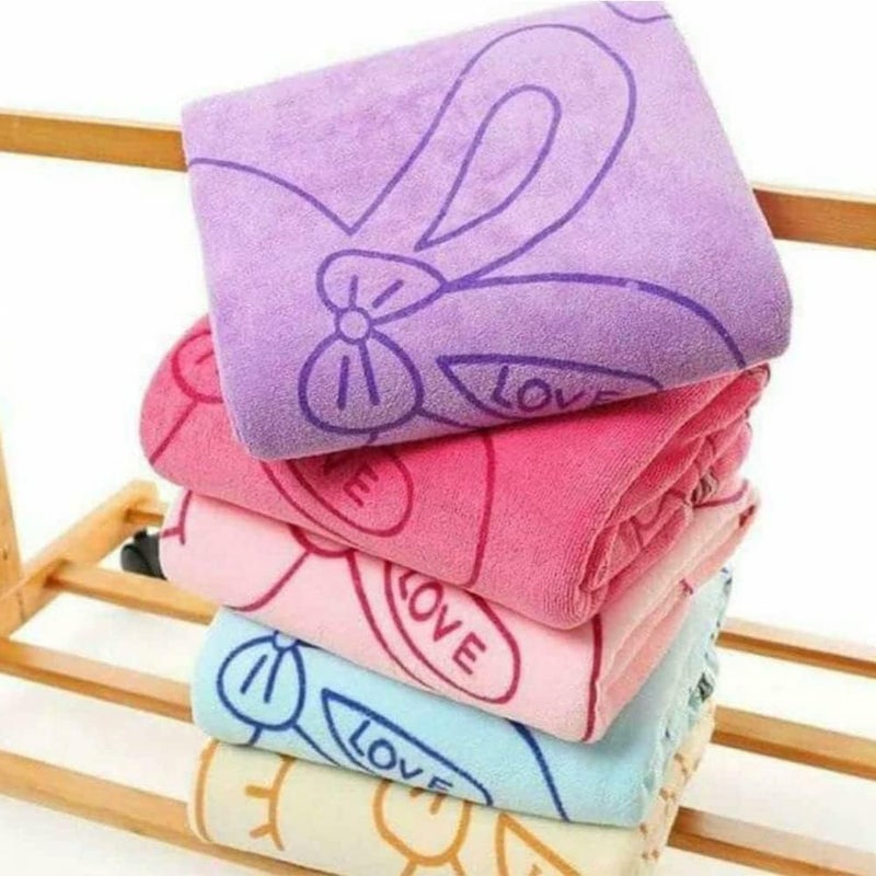 ShopiMoz ShopiMoz Women's Lady Magic Bath Soft Wearable Towel Magic Lady Beach Spa Bathrobes Bath Skirt Lady Wearable Drying Girl Dress (Purple Color) - Image 2