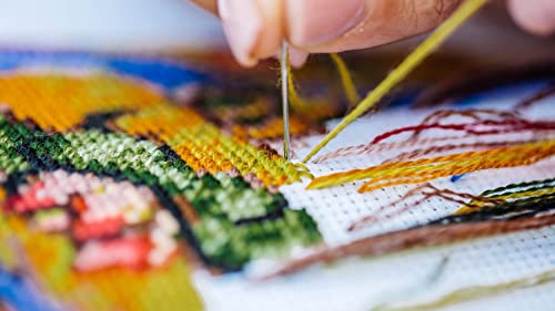 Donmon Aida Cloth 18 Count Cross Stitch Fabric,19×28inch (18CT, White) - Image 5