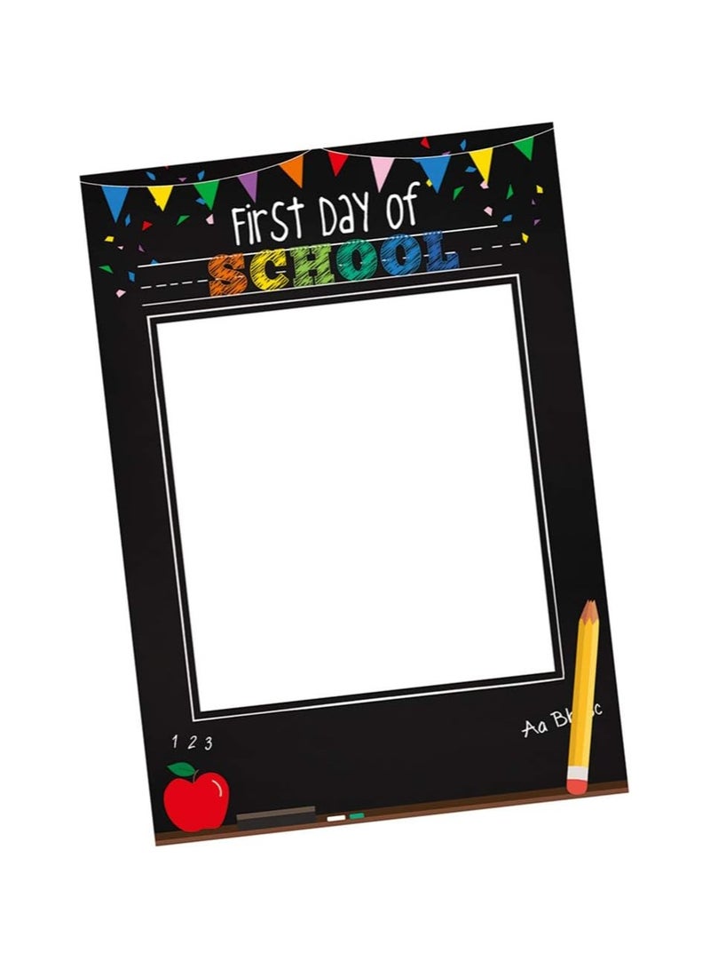 Back to School Photo Booth Props 1 Pc, 68x48cm First Day School Photo Props School Party Decorations Supplies Photo Frame Picture Frame Classroom Decorations