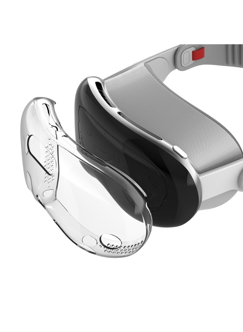 SYOSI Compatible with Apple Vision Pro Case & Protective Cover - TPU Protective Cover for Vision Pro VR Headset 2024 Accessories, Provides Superior Protection Against Scratches(Transparent) - Image 1