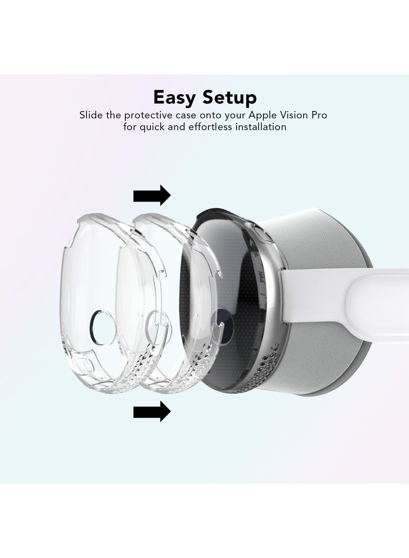 SYOSI Compatible with Apple Vision Pro Case & Protective Cover - TPU Protective Cover for Vision Pro VR Headset 2024 Accessories, Provides Superior Protection Against Scratches(Transparent) - Image 4