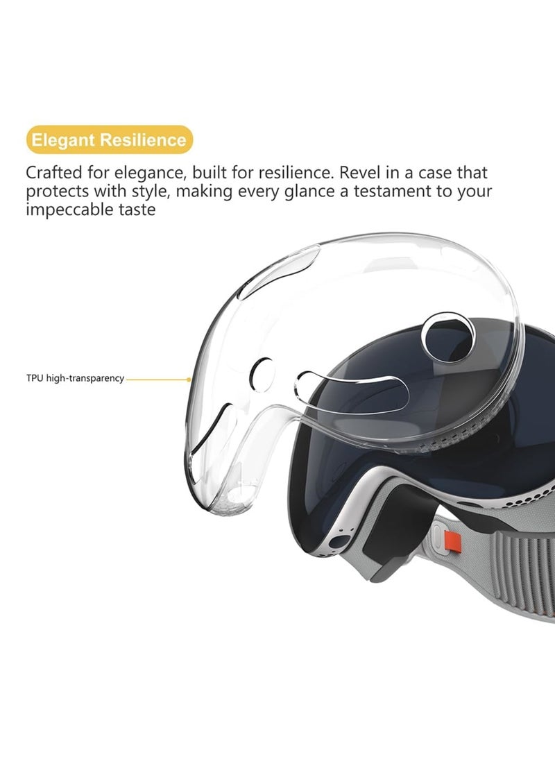 SYOSI Compatible with Apple Vision Pro Case & Protective Cover - TPU Protective Cover for Vision Pro VR Headset 2024 Accessories, Provides Superior Protection Against Scratches(Transparent) - Image 2