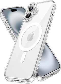 Jetech JETech Magnetic Case for iPhone 16 6.1-Inch Compatible with MagSafe, Shockproof Phone Bumper Cover, Anti-Scratch Clear Back (Clear) 