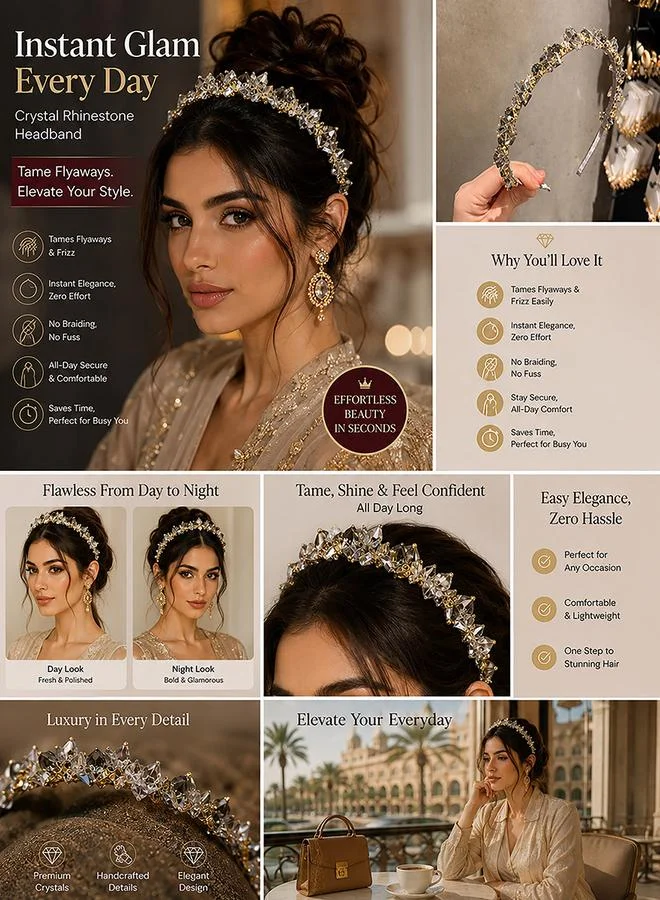 تايك تو Crystal Rhinestone Headband
