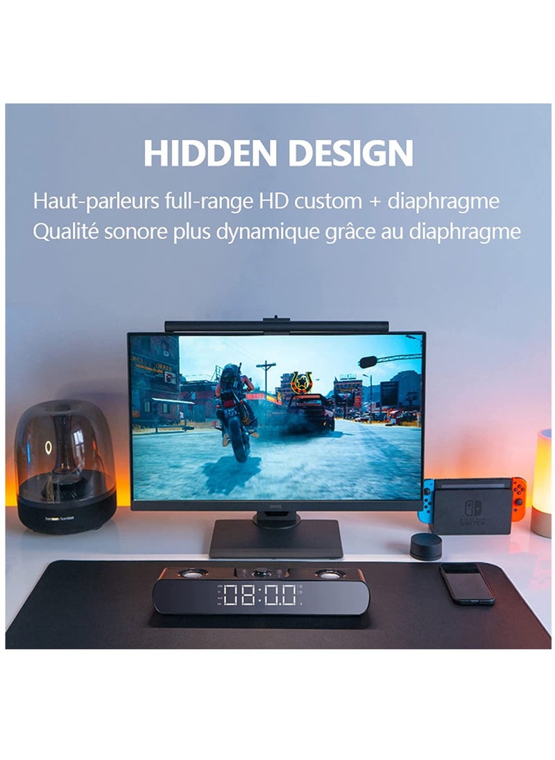 SOAIY - SH16 Gaming peripherals LED Soundbar Computer Speaker Bluetooth Speaker Home Theater Sound Bar TV Speakers Alarm Clock Wireless - Image 1
