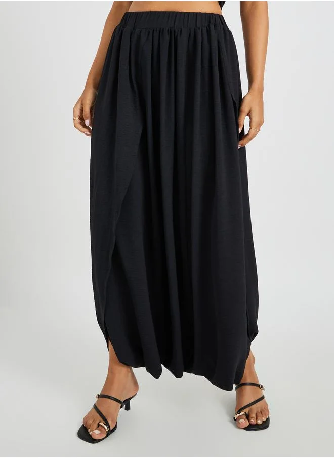 Styli Styli Solid Elasticated Waistband Harem Pants