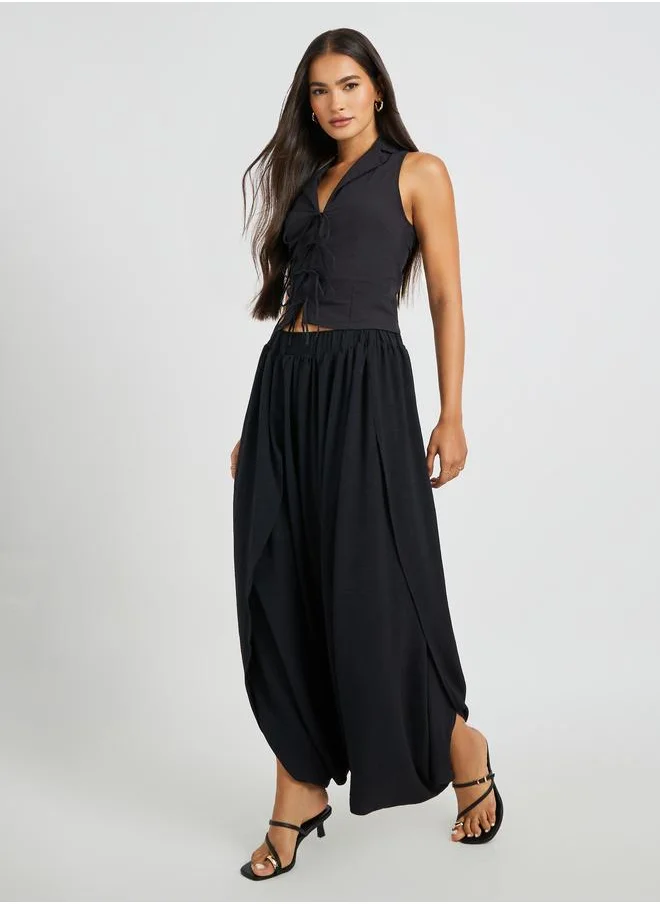 Styli Styli Solid Elasticated Waistband Harem Pants