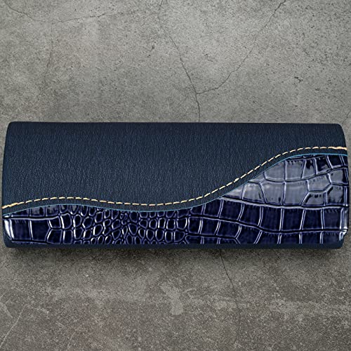 Vemiss Hard Shell Eyeglass Cases, Lightweight Portable Glasses Case for Women Men (P-dark Blue) - Image 5